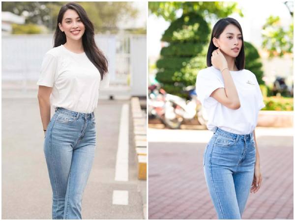 Cách phối áo thun với quần jean cho mọi phong cách