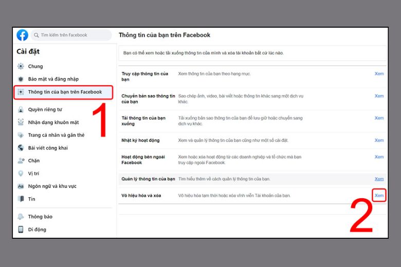 Cách khóa Facebook tạm thời trên máy tính